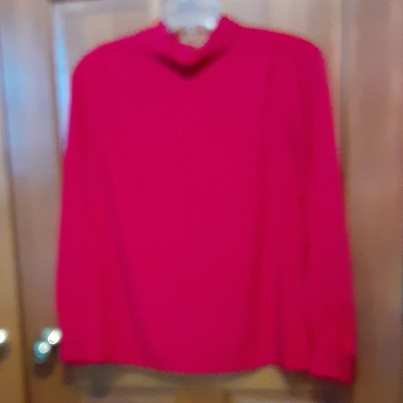 Notations Red Dressy Blouse - Picture 1 of 5